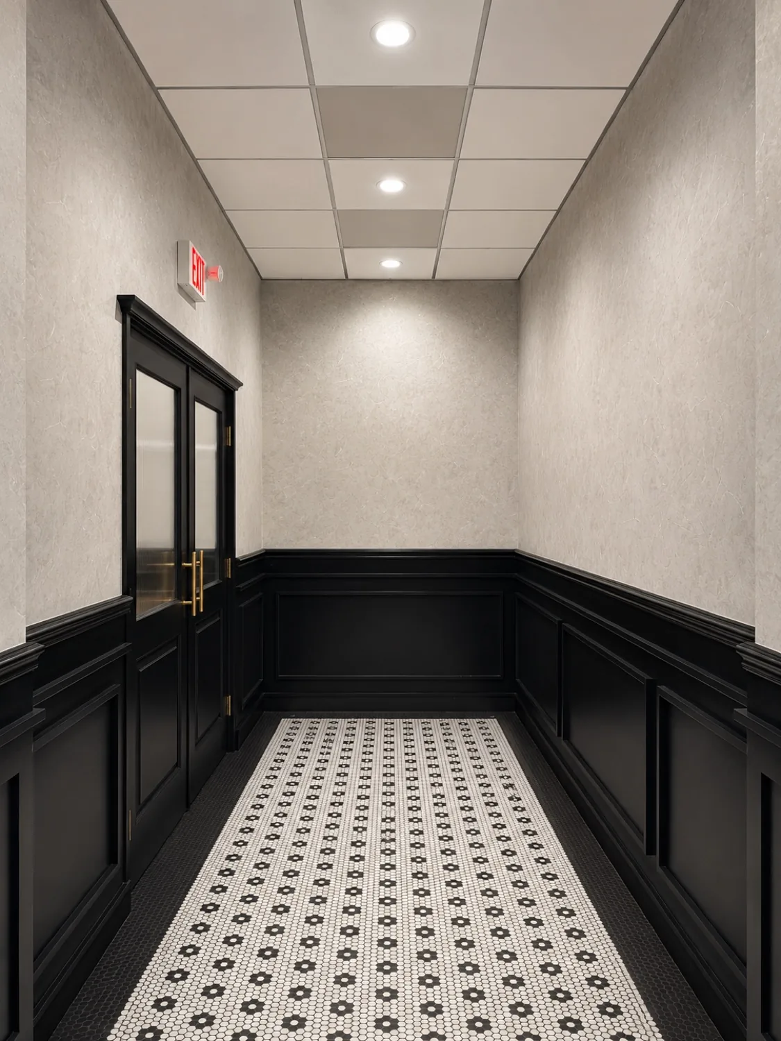 Professionally installed commercial wallcovering