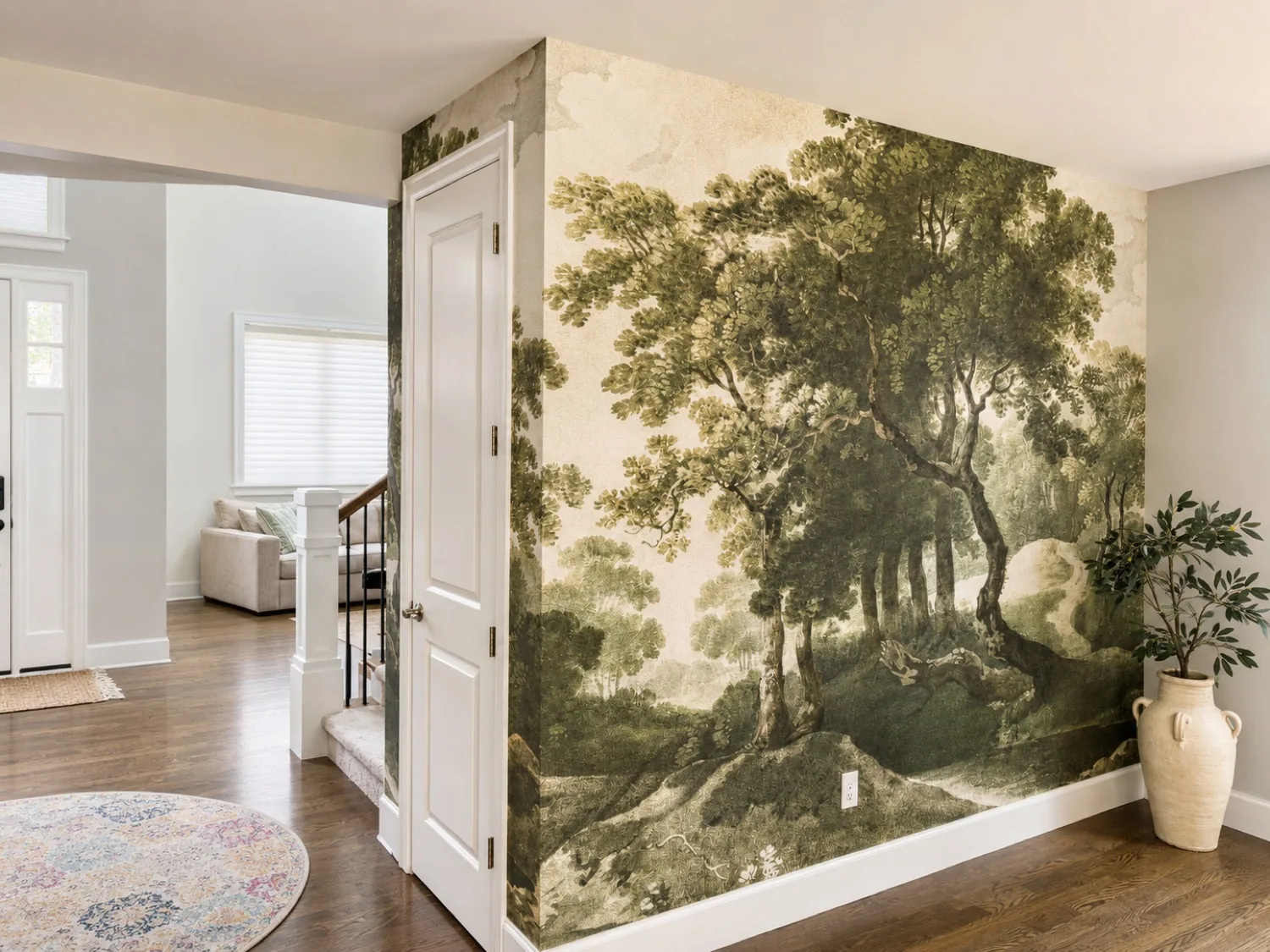 Bedroom with feature wall